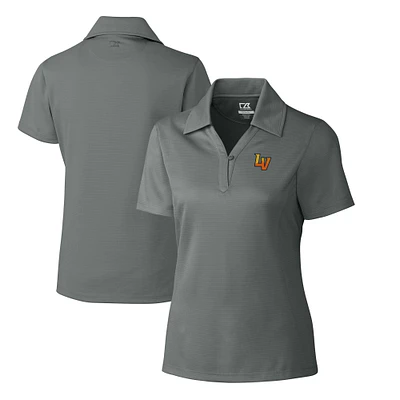 Women's Cutter & Buck Gray Las Vegas Aviators CB DryTec Genre Textured Solid Polo