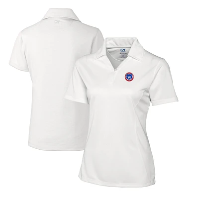 Women's Cutter & Buck White South Bend Cubs CB DryTec Genre Textured Solid Polo