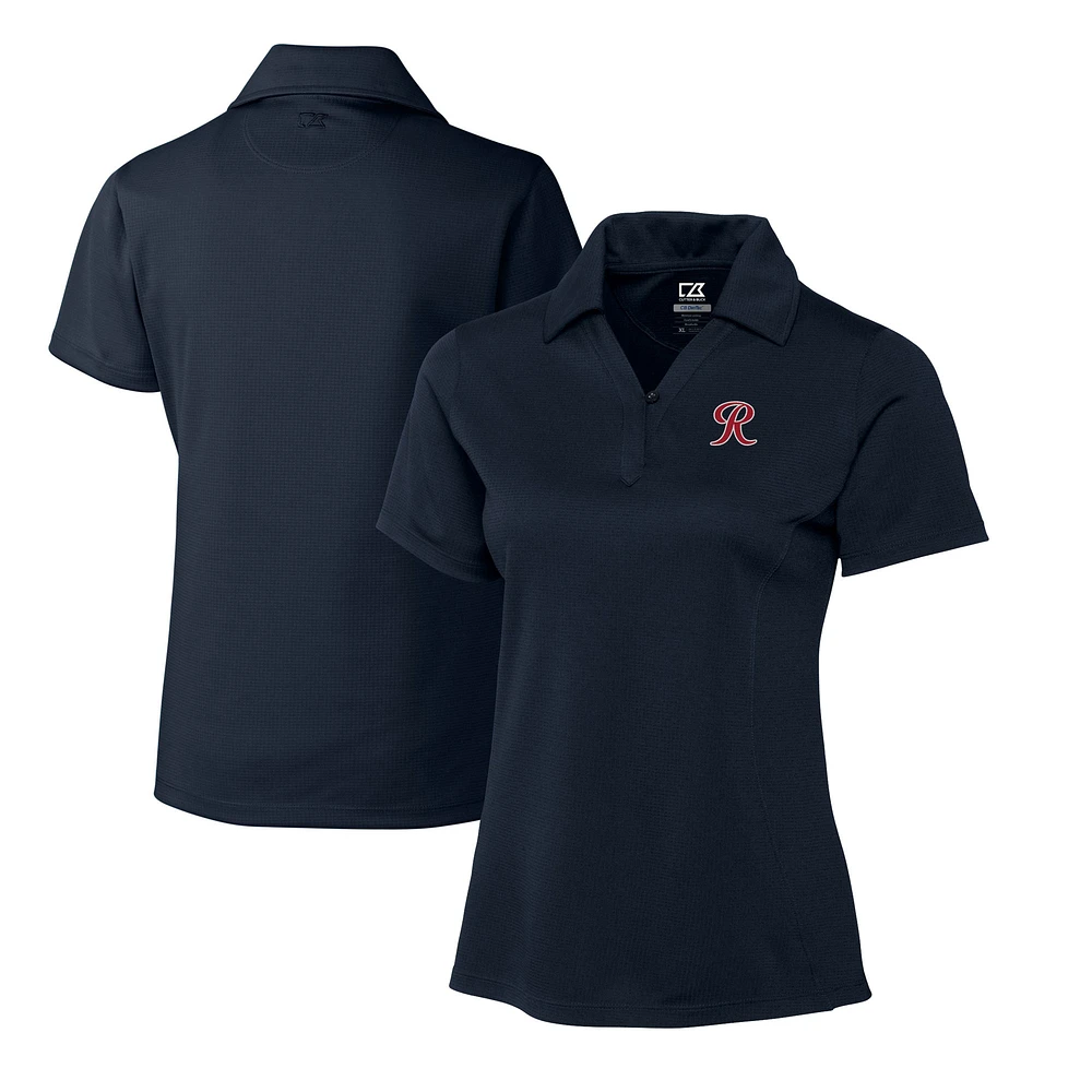 Women's Cutter & Buck Navy Tacoma Rainiers CB DryTec Genre Textured Solid Polo
