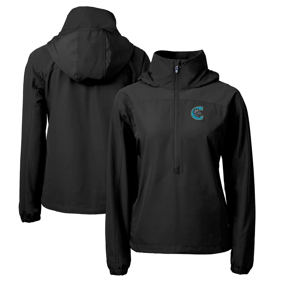 Women's Cutter & Buck / Charlotte Knights Charter Eco Recycled Half-Zip Anorak Jacket