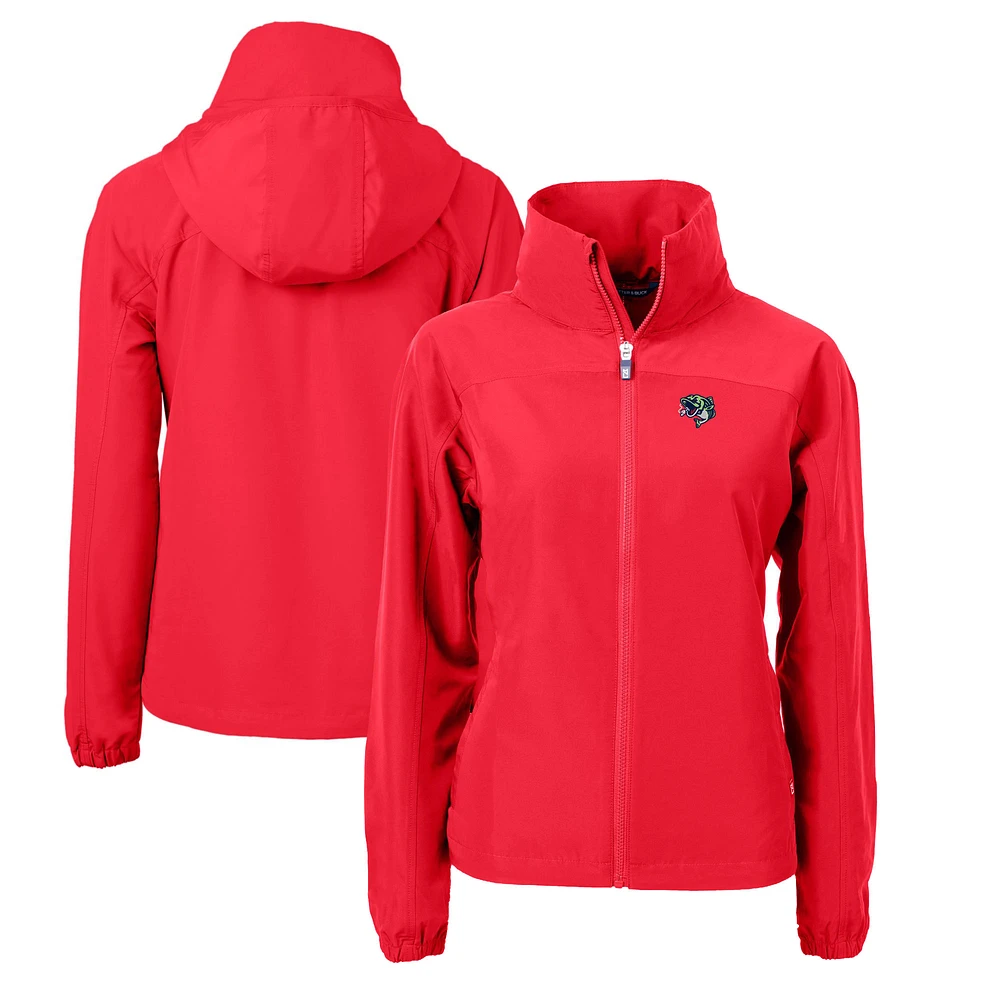 Women's Cutter & Buck Gwinnett Stripers Charter Eco Recycled Full-Zip Jacket