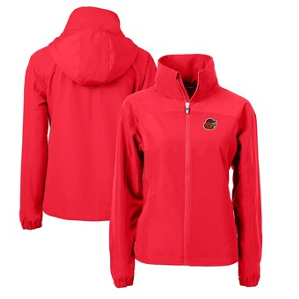 Women's Cutter & Buck Red Rochester Wings Charter Eco Recycled Full-Zip Jacket