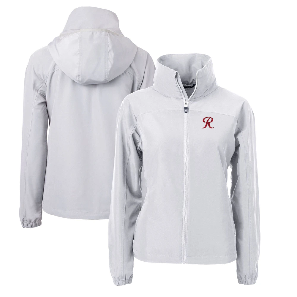 Women's Cutter & Buck Gray Tacoma Rainiers Charter Eco Recycled Full-Zip Jacket