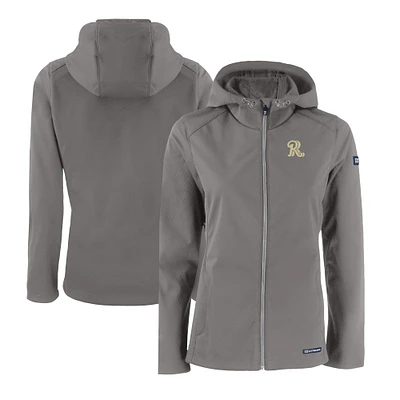 Women's Cutter & Buck Steel Frisco RoughRiders Evoke Eco Softshell Recycled Full-Zip Jacket