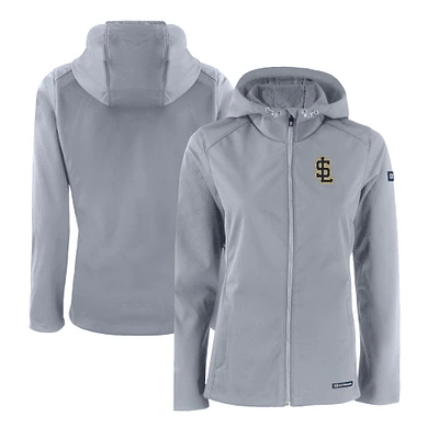 Women's Cutter & Buck Salt Lake Bees Evoke Eco Softshell Recycled Full-Zip Jacket