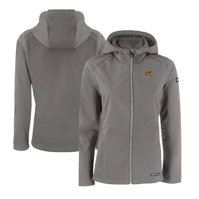 Women's Cutter & Buck Steel Toledo Mud Hens Evoke Eco Softshell Recycled Full-Zip Jacket