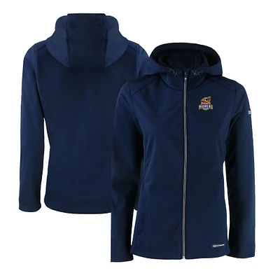 Women's Cutter & Buck Navy Toledo Mud Hens Evoke Eco Softshell Recycled Full-Zip Jacket