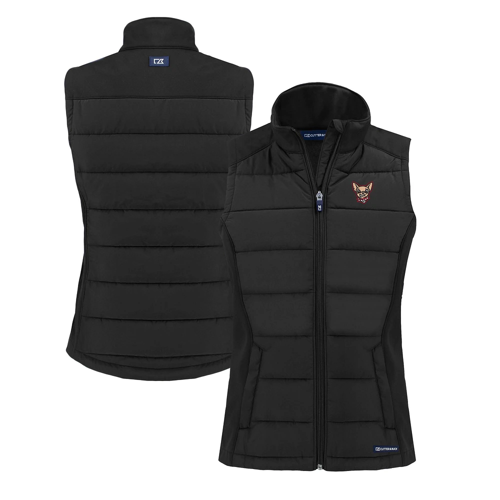 Women's Cutter & Buck El Paso Chihuahuas Evoke Hybrid PrimaLoft Eco Softshell Recycled Full-Zip Vest
