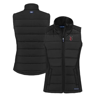 Women's Cutter & Buck Indianapolis Indians Evoke Hybrid PrimaLoft Eco Softshell Recycled Full-Zip Vest