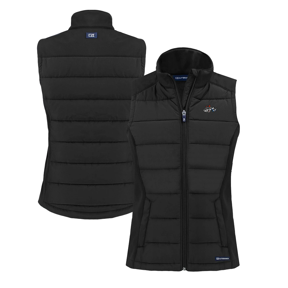 Women's Cutter & Buck Rocket City Trash Pandas Evoke Hybrid PrimaLoft Eco Softshell Recycled Full-Zip Vest