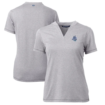 Women's Cutter & Buck Heather Gray Hartford Yard Goats Forge DryTec Heathered Stretch Blade Top