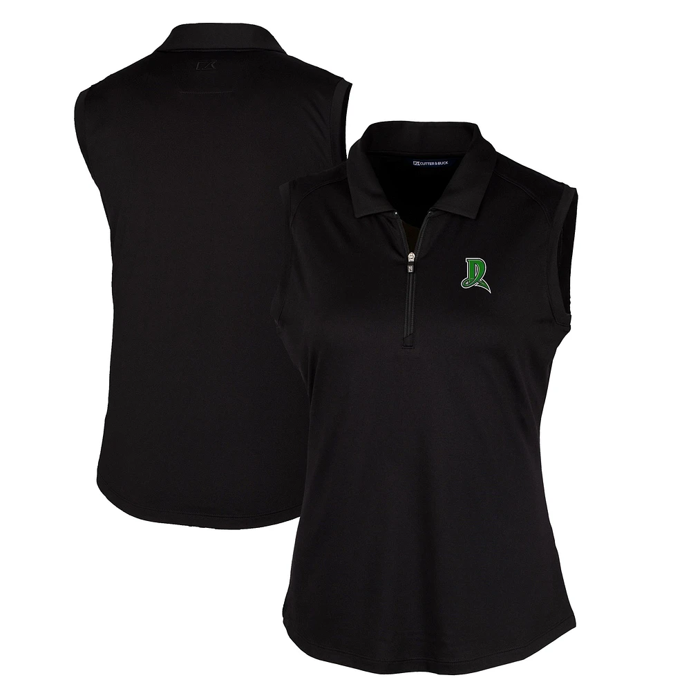 Women's Cutter & Buck Black Dayton Dragons Forge DryTec Stretch Sleeveless Polo
