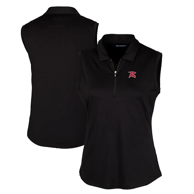 Women's Cutter & Buck Black Richmond Flying Squirrels Forge DryTec Stretch Sleeveless Polo