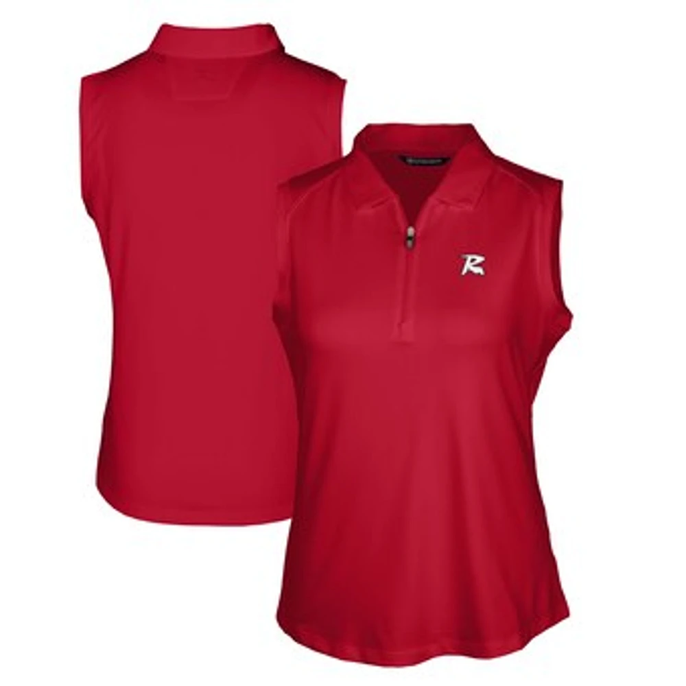Women's Cutter & Buck Red Richmond Flying Squirrels Forge DryTec Stretch Sleeveless Polo