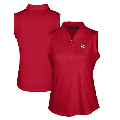 Women's Cutter & Buck Red Richmond Flying Squirrels Forge DryTec Stretch Sleeveless Polo