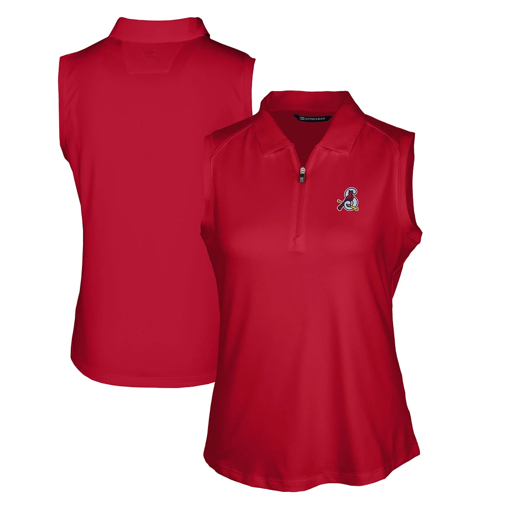 Women's Cutter & Buck Red Springfield Cardinals Forge DryTec Stretch Sleeveless Polo