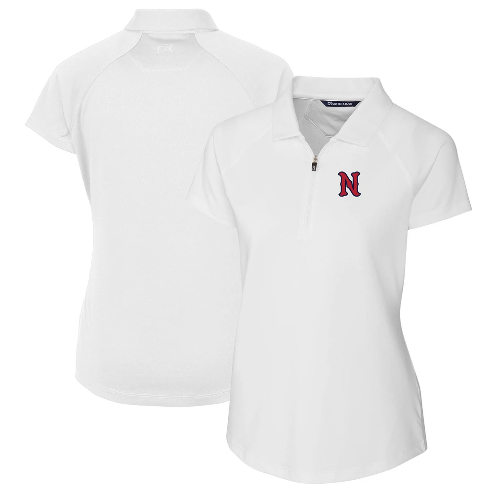 Women's Cutter & Buck White Nashville Sounds Forge DryTec Raglan Stretch Polo