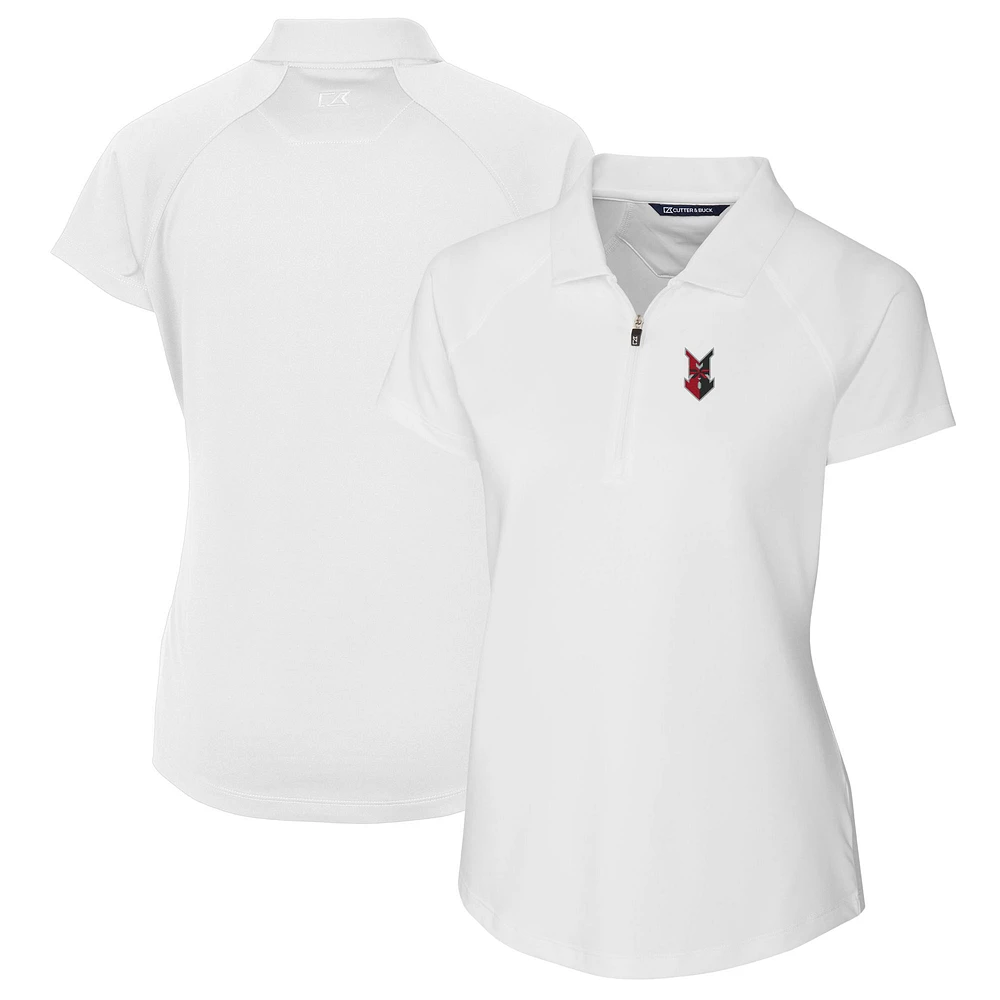 Women's Cutter & Buck White Indianapolis Indians Forge DryTec Raglan Stretch Polo