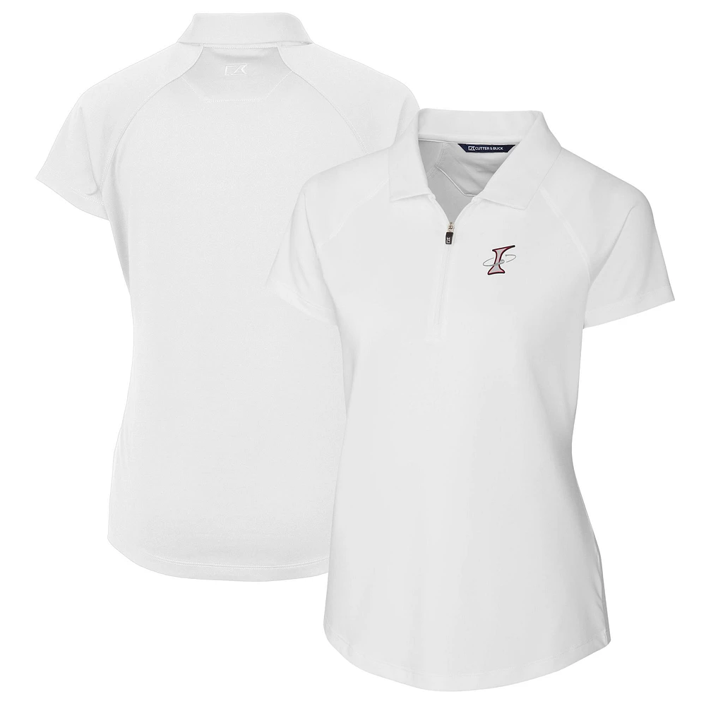 Women's Cutter & Buck White Albuquerque Isotopes Forge DryTec Raglan Stretch Polo