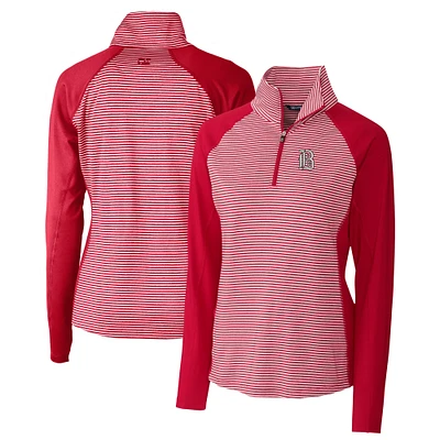 Women's Cutter & Buck Birmingham Barons Forge DryTec Tonal Stripe Stretch Half-Zip Top