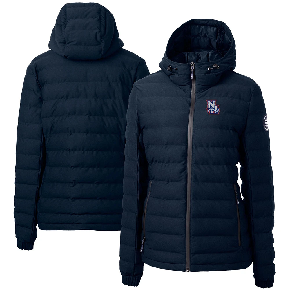 Women's Cutter & Buck Navy New Hampshire Fisher Cats Mission Ridge Repreve Puffer Full-Zip Jacket
