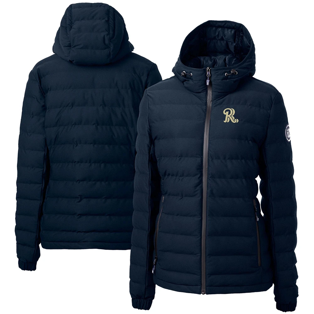 Women's Cutter & Buck Navy Frisco RoughRiders Mission Ridge Repreve Puffer Full-Zip Jacket