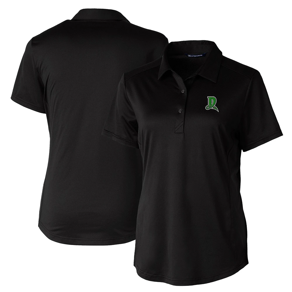 Women's Cutter & Buck Black Dayton Dragons Prospect Textured Stretch Polo