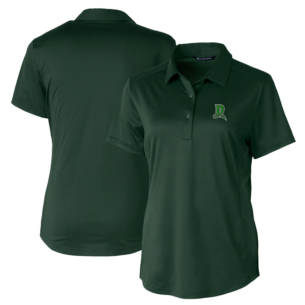 Women's Cutter & Buck Hunter Green Dayton Dragons Prospect Textured Stretch Polo
