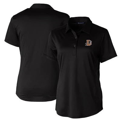 Women's Cutter & Buck Black Durham Bulls Prospect Textured Stretch Polo