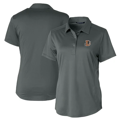 Women's Cutter & Buck Gray Durham Bulls Prospect Textured Stretch Polo