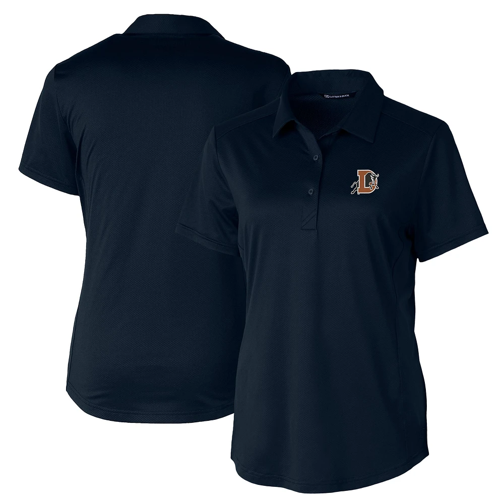 Women's Cutter & Buck Navy Durham Bulls Prospect Textured Stretch Polo