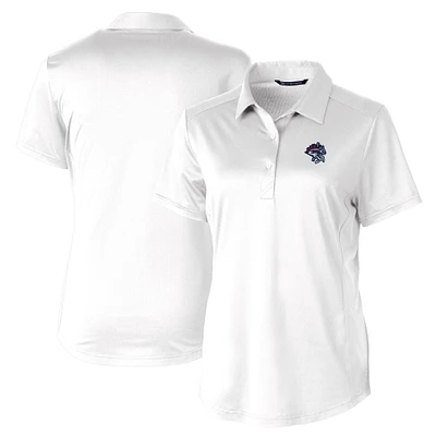 Women's Cutter & Buck White Binghamton Rumble Ponies Prospect Textured Stretch Polo