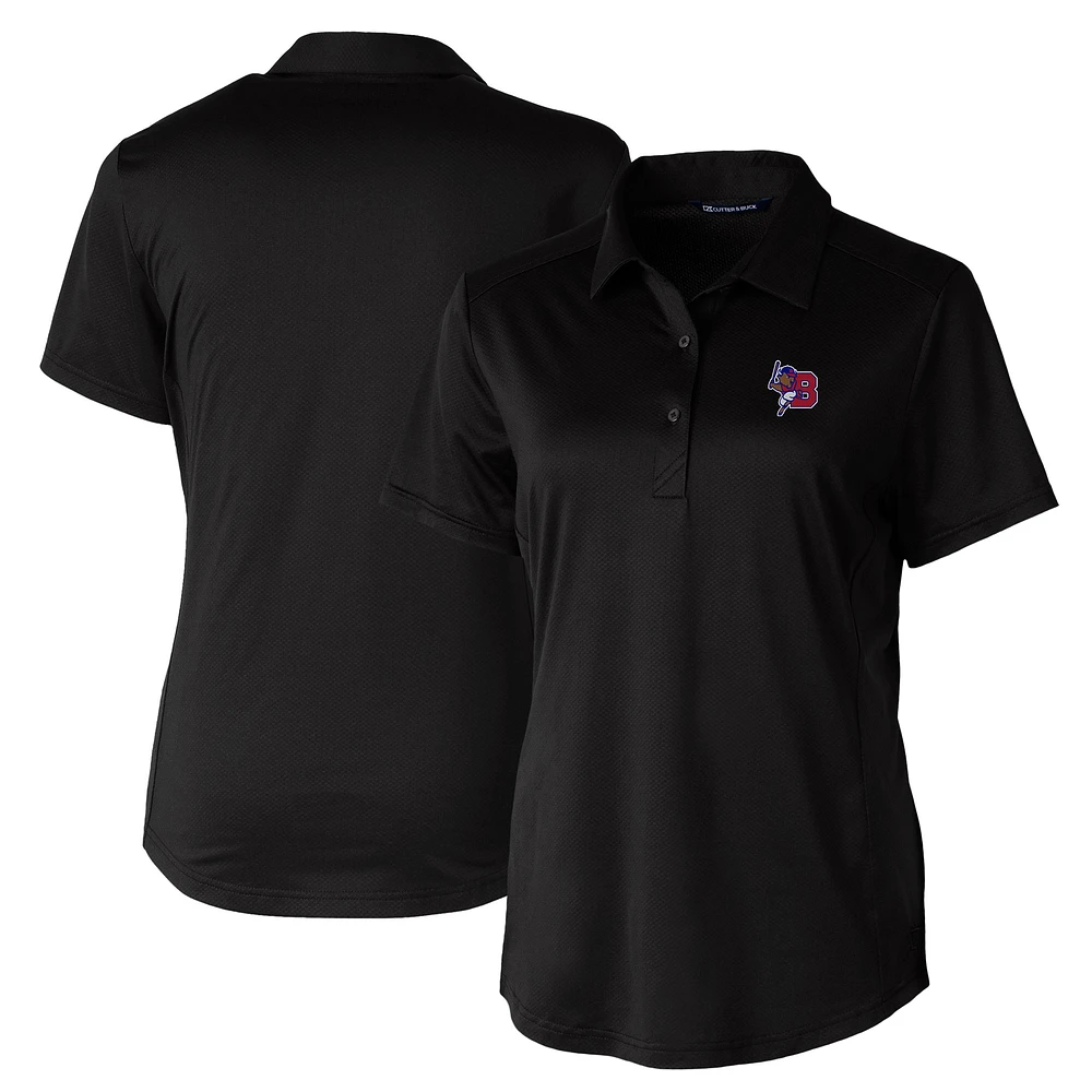Women's Cutter & Buck Black Buffalo Bisons Prospect Textured Stretch Polo