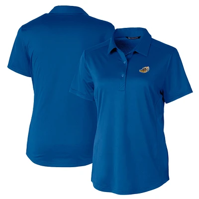 Women's Cutter & Buck Blue Akron RubberDucks Prospect Textured Stretch Polo