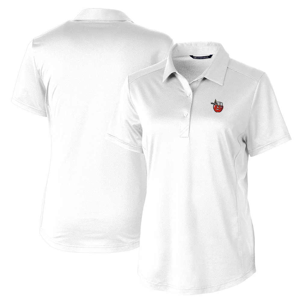 Women's Cutter & Buck White Fort Wayne TinCaps Prospect Textured Stretch Polo