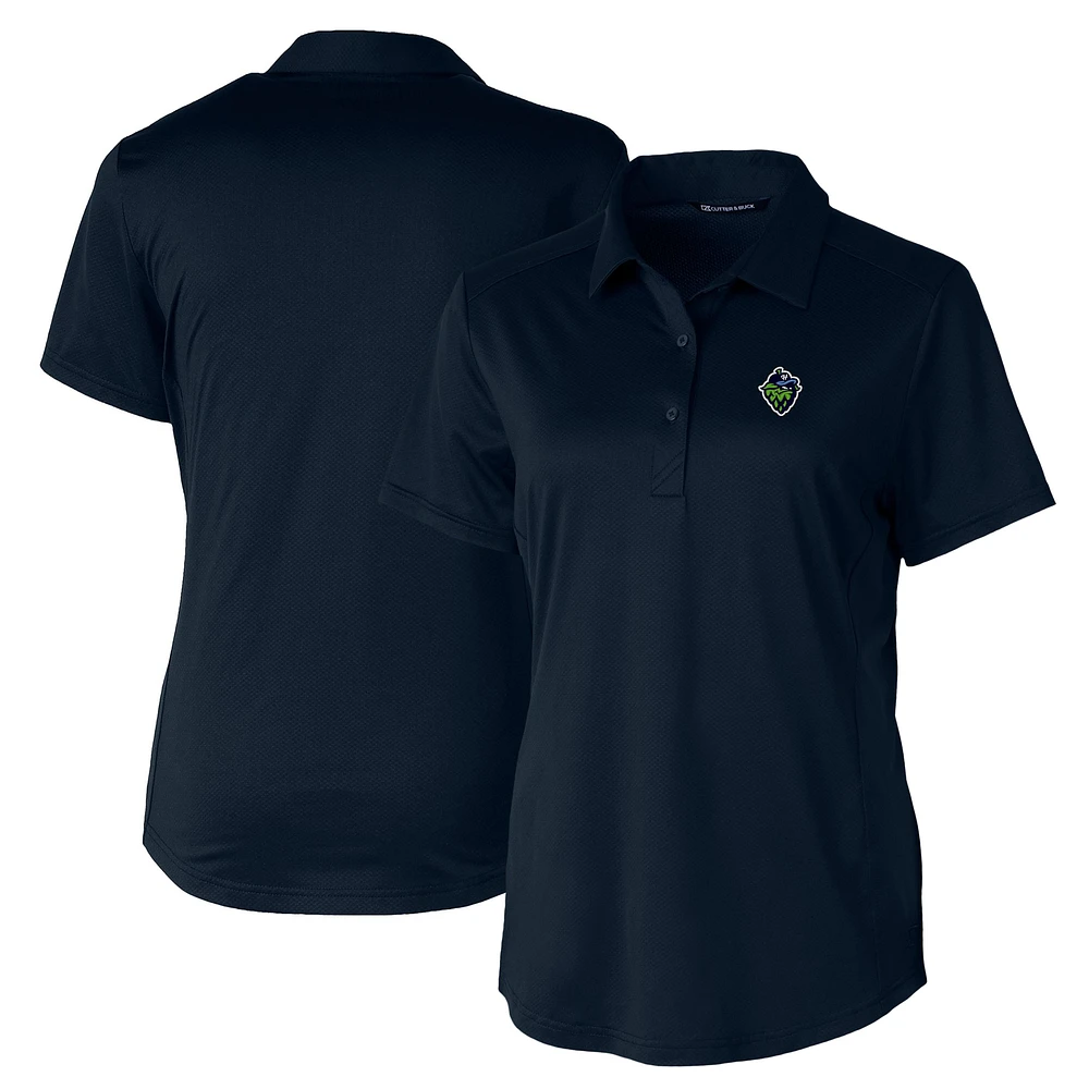 Women's Cutter & Buck Navy Hillsboro Hops Prospect Textured Stretch Polo