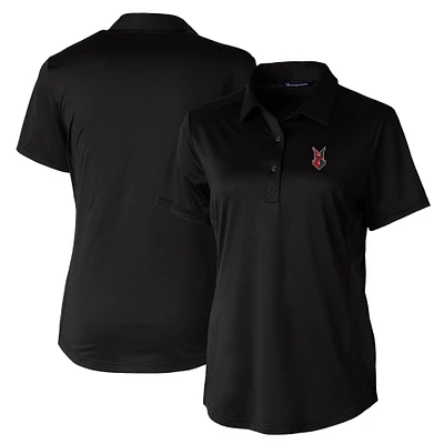 Women's Cutter & Buck Black Indianapolis Indians Prospect Textured Stretch Polo
