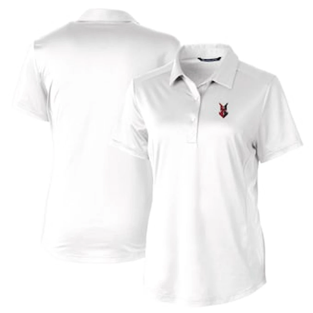 Women's Cutter & Buck White Indianapolis Indians Prospect Textured Stretch Polo