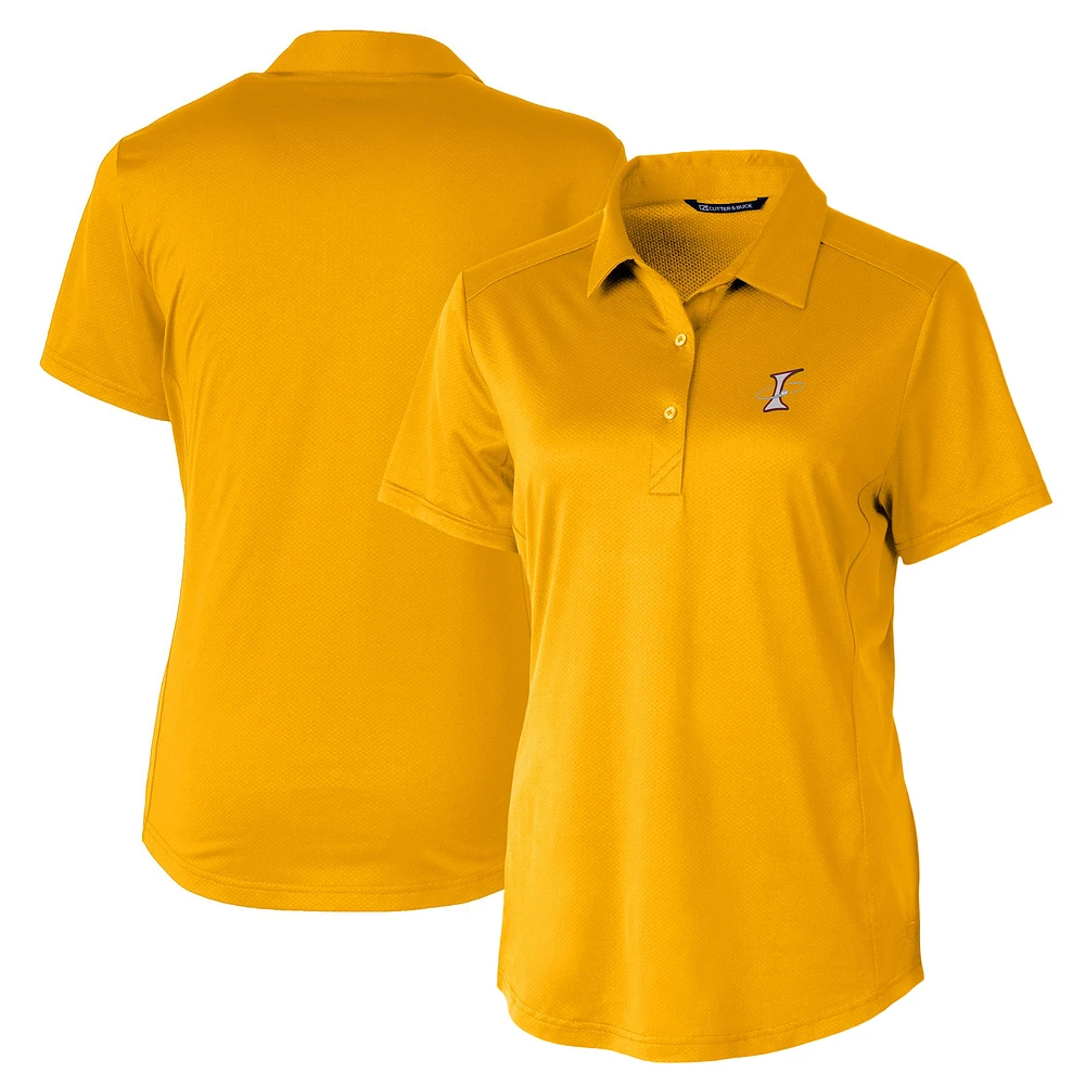 Women's Cutter & Buck Gold Albuquerque Isotopes Prospect Textured Stretch Polo