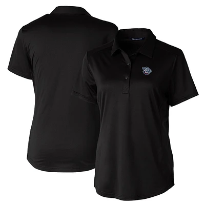 Women's Cutter & Buck Black Lehigh Valley IronPigs Prospect Textured Stretch Polo
