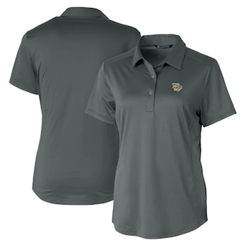 Women's Cutter & Buck Gray Lehigh Valley IronPigs Prospect Textured Stretch Polo