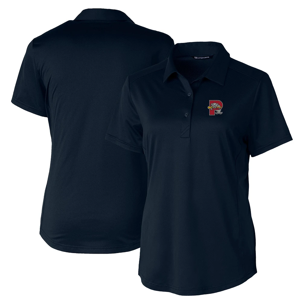 Women's Cutter & Buck Navy Portland Sea Dogs Prospect Textured Stretch Polo