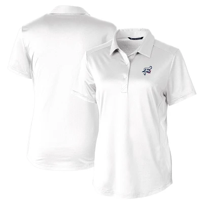 Women's Cutter & Buck White Reading Fightin Phils Prospect Textured Stretch Polo