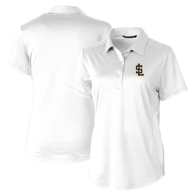 Women's Cutter & Buck White Salt Lake Bees Prospect Textured Stretch Polo