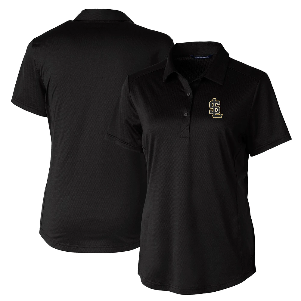 Women's Cutter & Buck Black Salt Lake Bees Prospect Textured Stretch Polo
