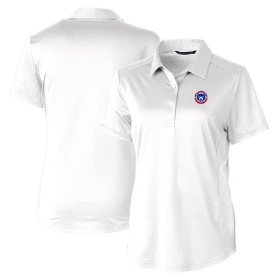 Women's Cutter & Buck White South Bend Cubs Prospect Textured Stretch Polo