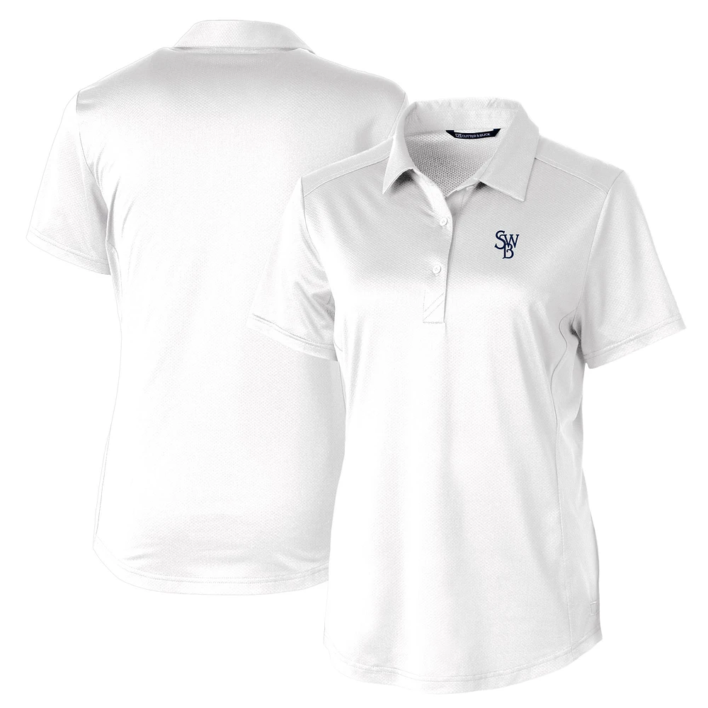 Women's Cutter & Buck White Scranton Wilkes-Barre RailRiders Prospect Textured Stretch Polo