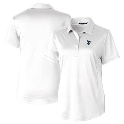 Women's Cutter & Buck White Scranton Wilkes-Barre RailRiders Prospect Textured Stretch Polo