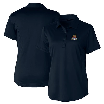 Women's Cutter & Buck Navy Toledo Mud Hens Prospect Textured Stretch Polo