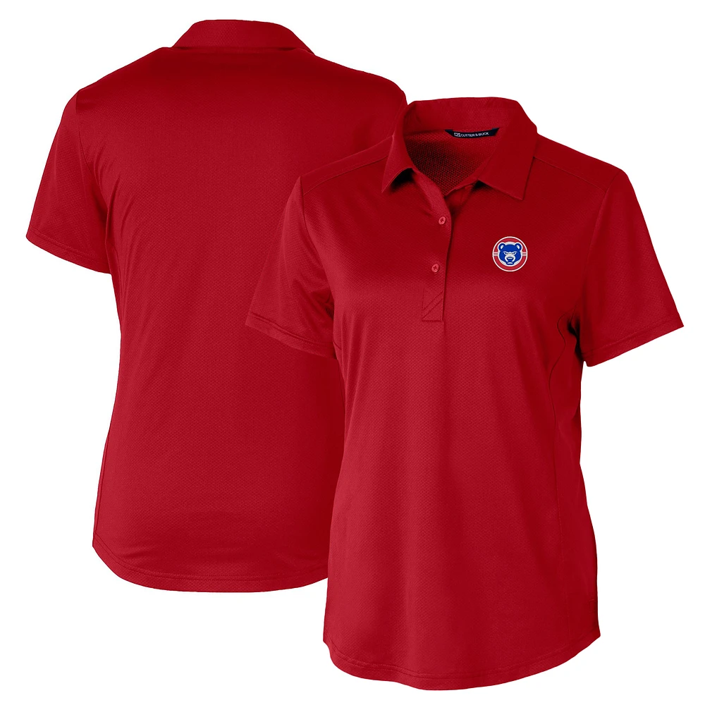 Women's Cutter & Buck Red South Bend Cubs Prospect Textured Stretch Polo